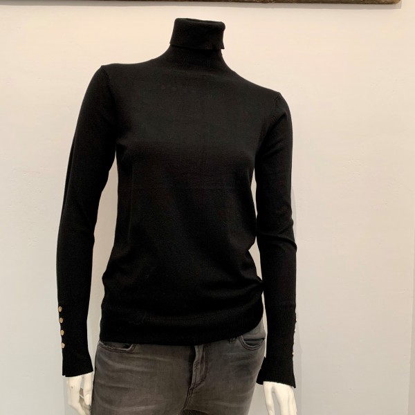 Secret Season Pullover Schwarz Rollkragen Sego Fashion Shop